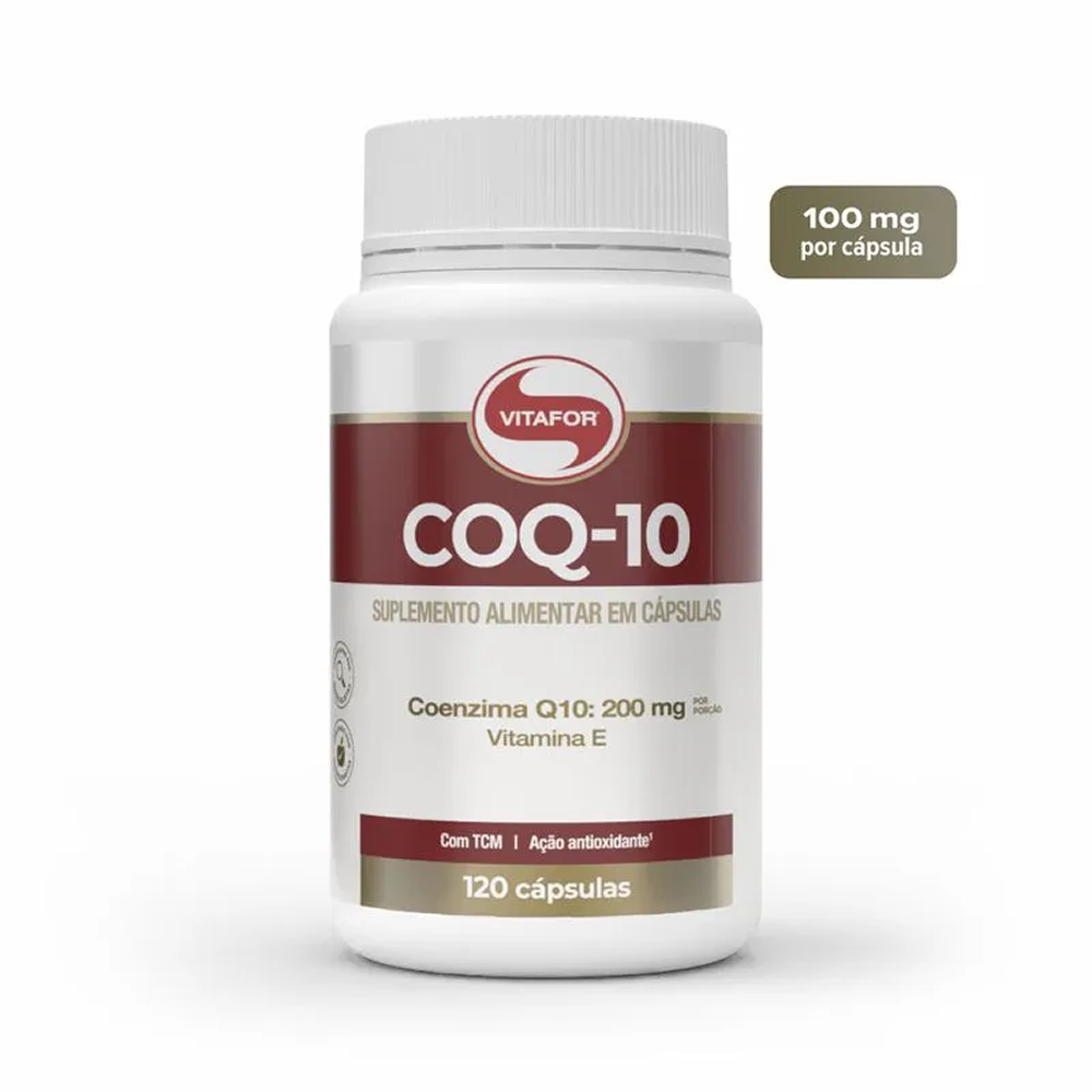COQ-10: Coenzima Q10 e Vitamina E (200mg) - 120 Cápsulas
