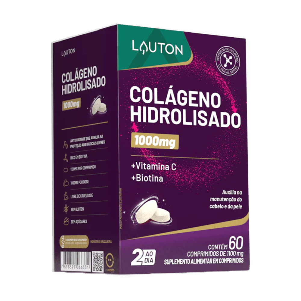Colágeno Hidrolisado 1000mg - 60 Comprimidos | Lauton