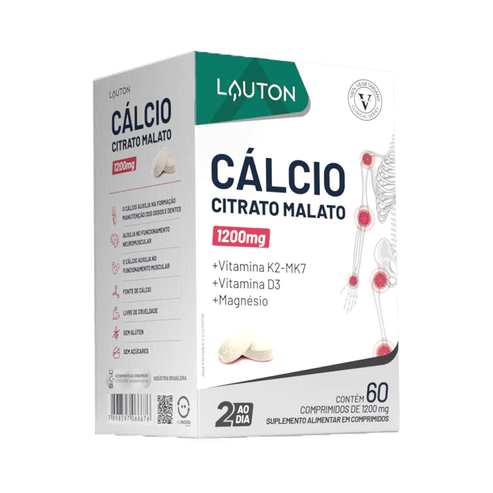 Cálcio Citrato Malato Calcitrax ® - 60 Comprimidos | Lauton Nutrition