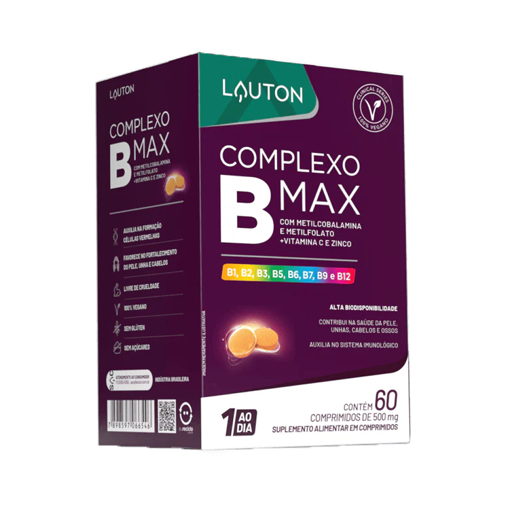 Complexo B Max - 60 Comprimidos | Lauton Nutrition